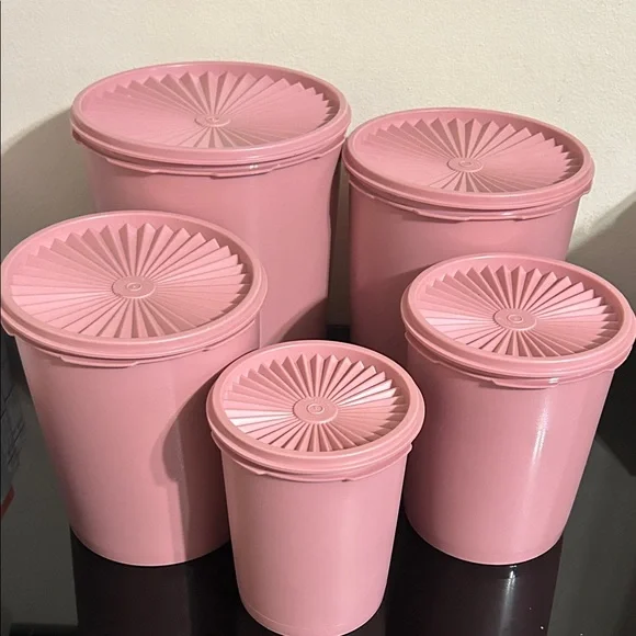 Tupperware Pink Storage Containers